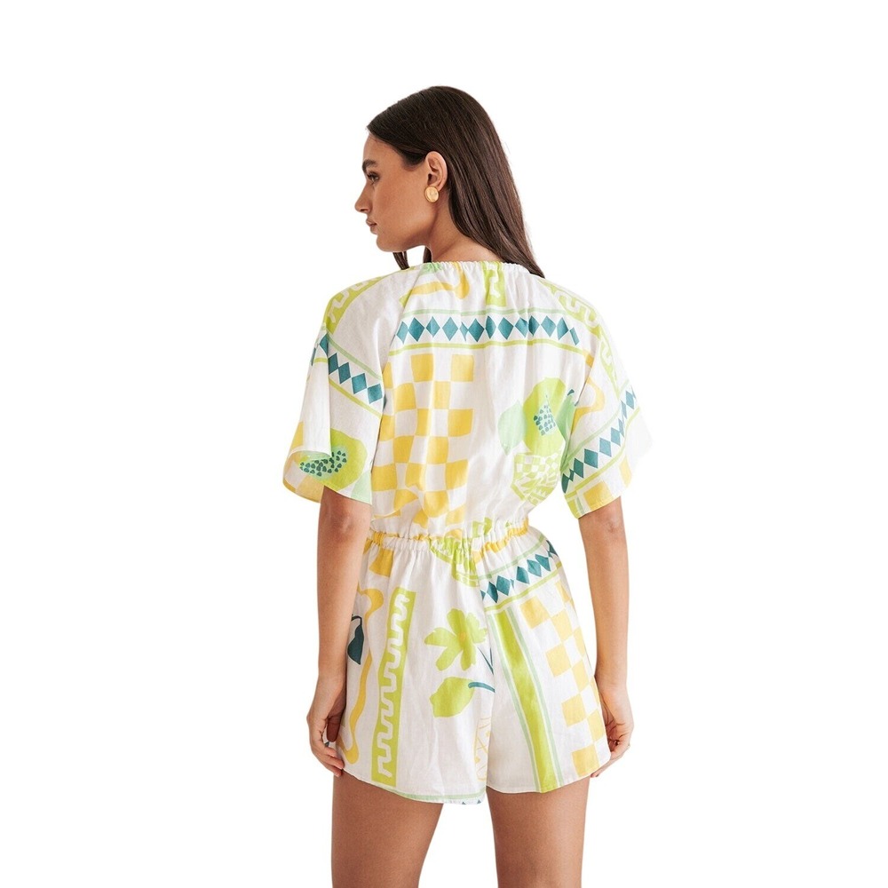 Sabo Arella Playsuit Cutout Mini Romper Floral Print NWT Size 2 Small - Picture 2 of 9